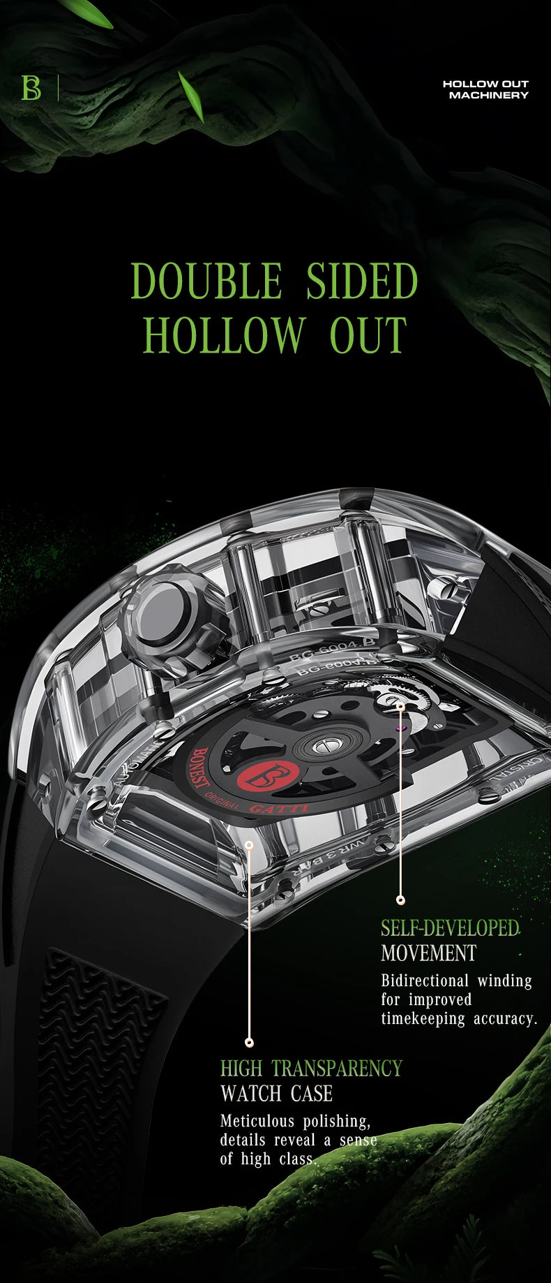 Bonest Gatti - Black Crystal Snake Series 6004